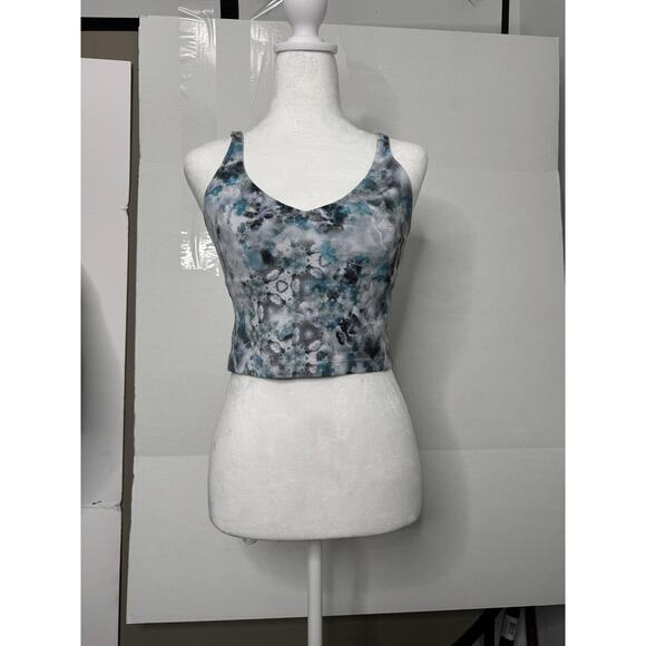 Lululemon Align Tank Top Womens Size 8 Grey & Blue Watercolor Cropped Workout - Picture 6 of 12